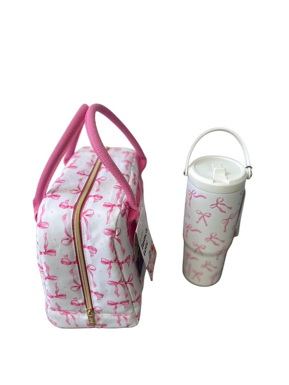 NWT Fit & Fresh Pink Coquette Bow Lunch Bag & Tumbler Set 🎀 - Picture 2 of 8